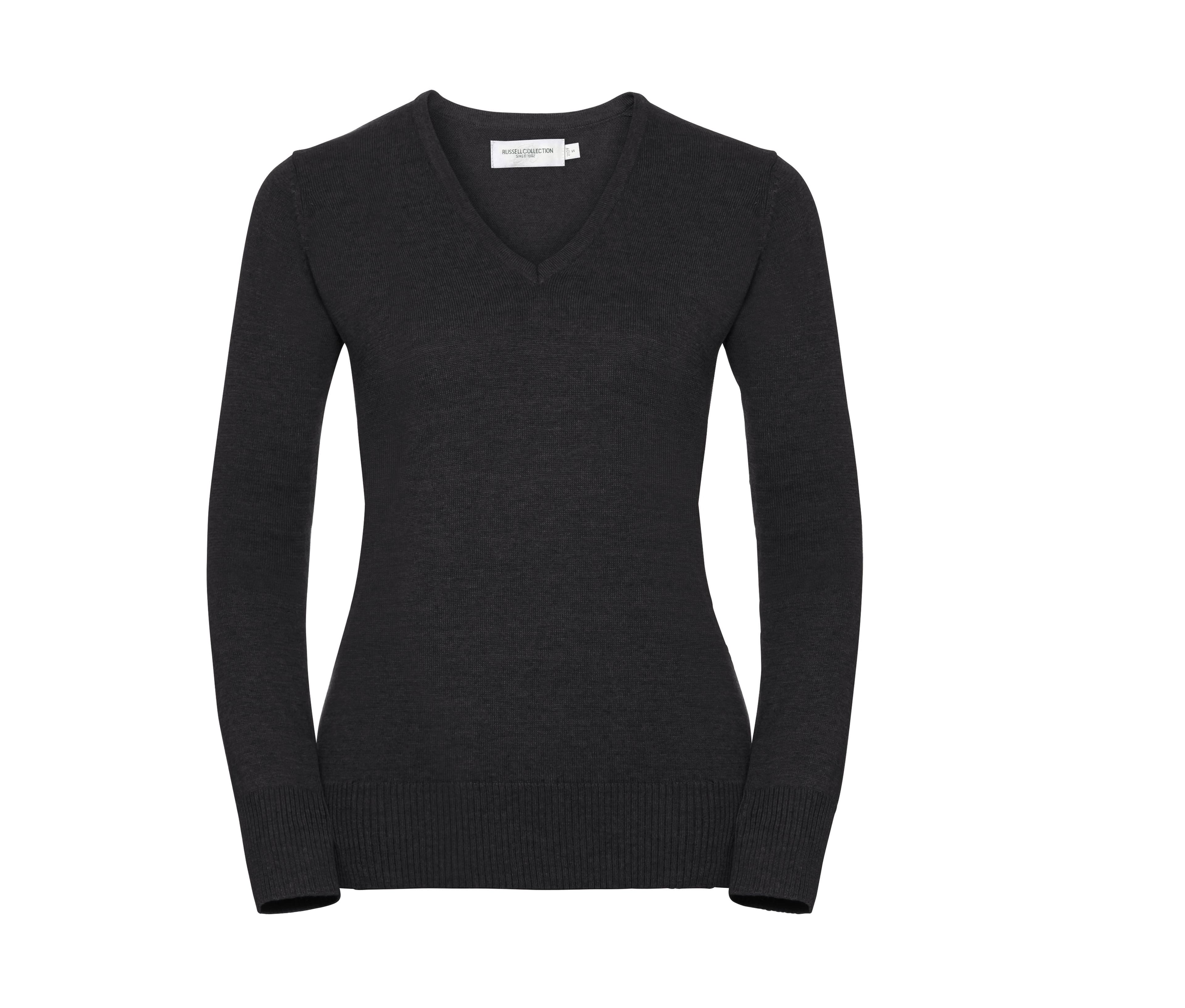 Pull Col V Femme CHARCOAL MARL