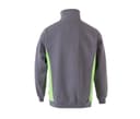 VELILLA SWEAT BICOLORE COL ZIPPÉ GREY/LIME