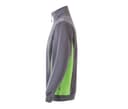 VELILLA SWEAT BICOLORE COL ZIPPÉ GREY/LIME