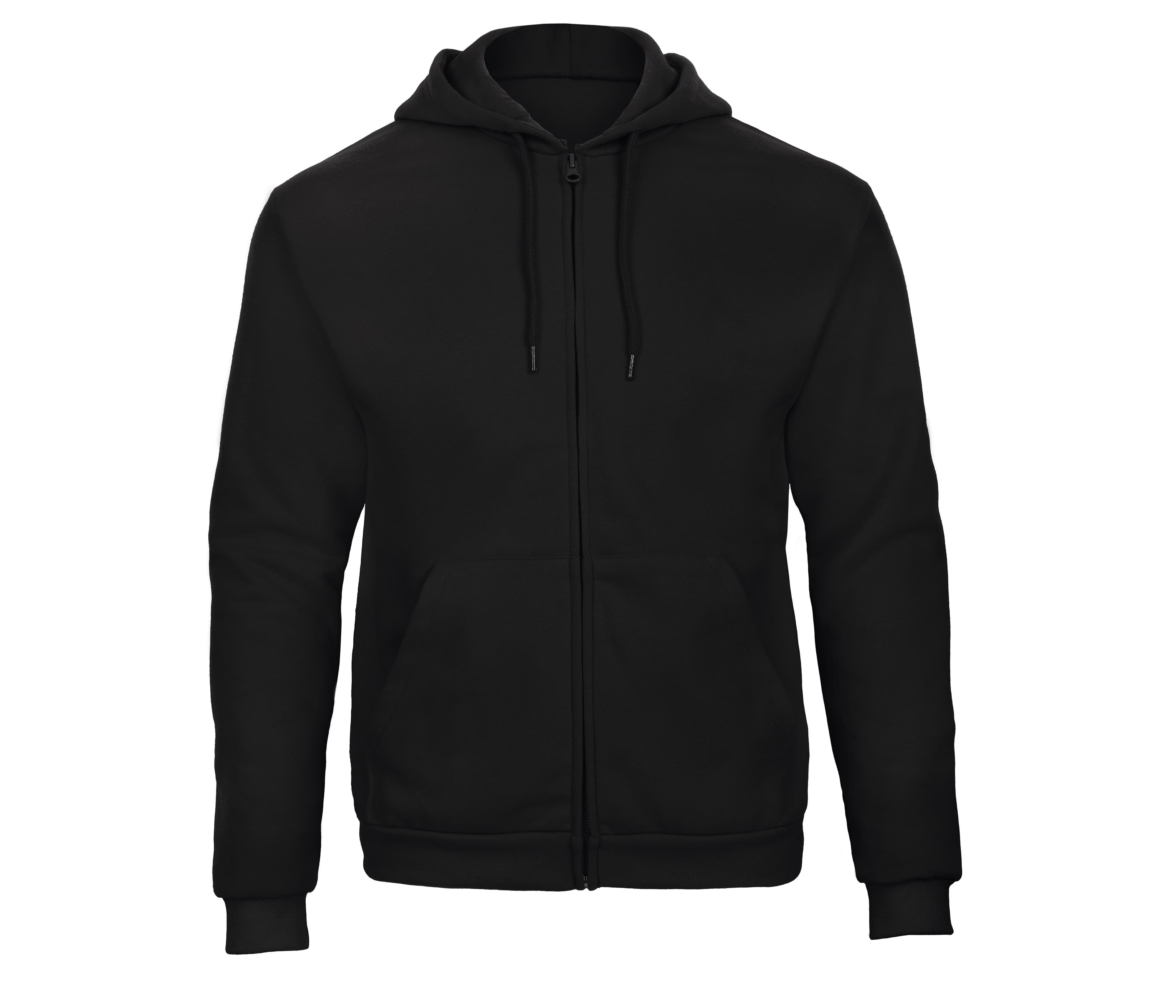 Sweat ID.205 grand zip capuche BLACK