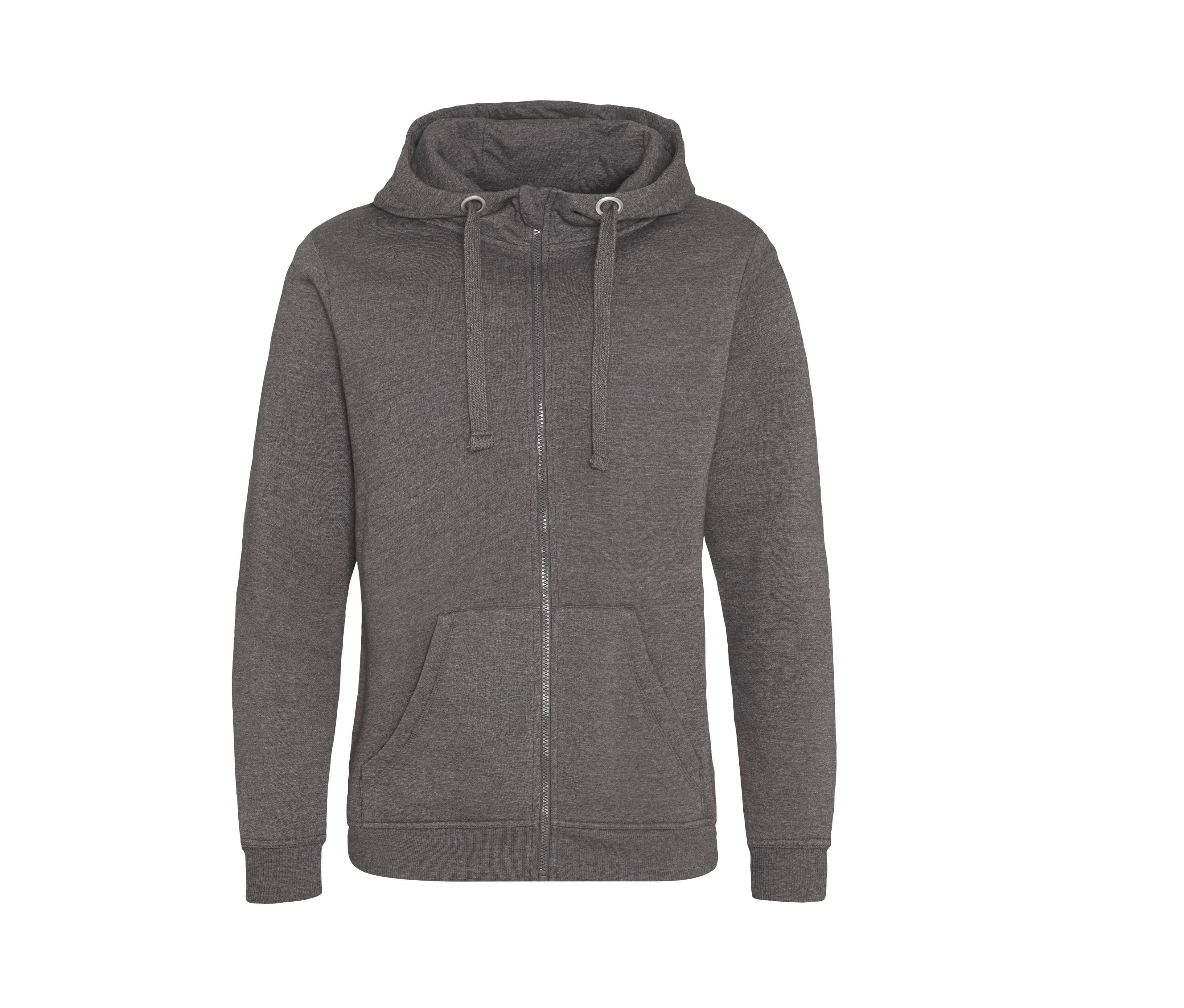 Sweat capuche zippé lourd Graduate CHARCOAL