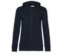 B&C Sweat capuche zippé organique femme NAVY BLUE