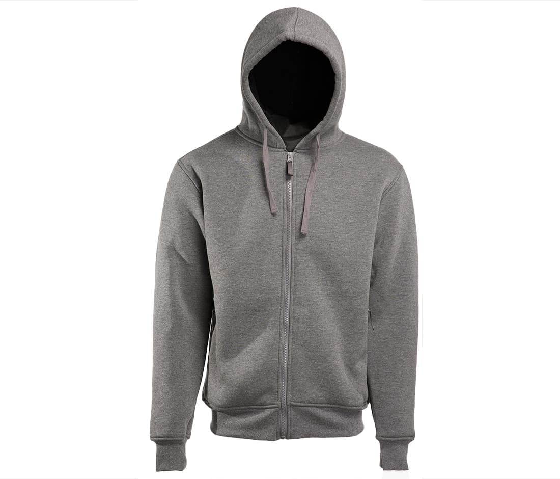 Sweat capuche zippé doublé polaire sherpa HEATHER GREY
