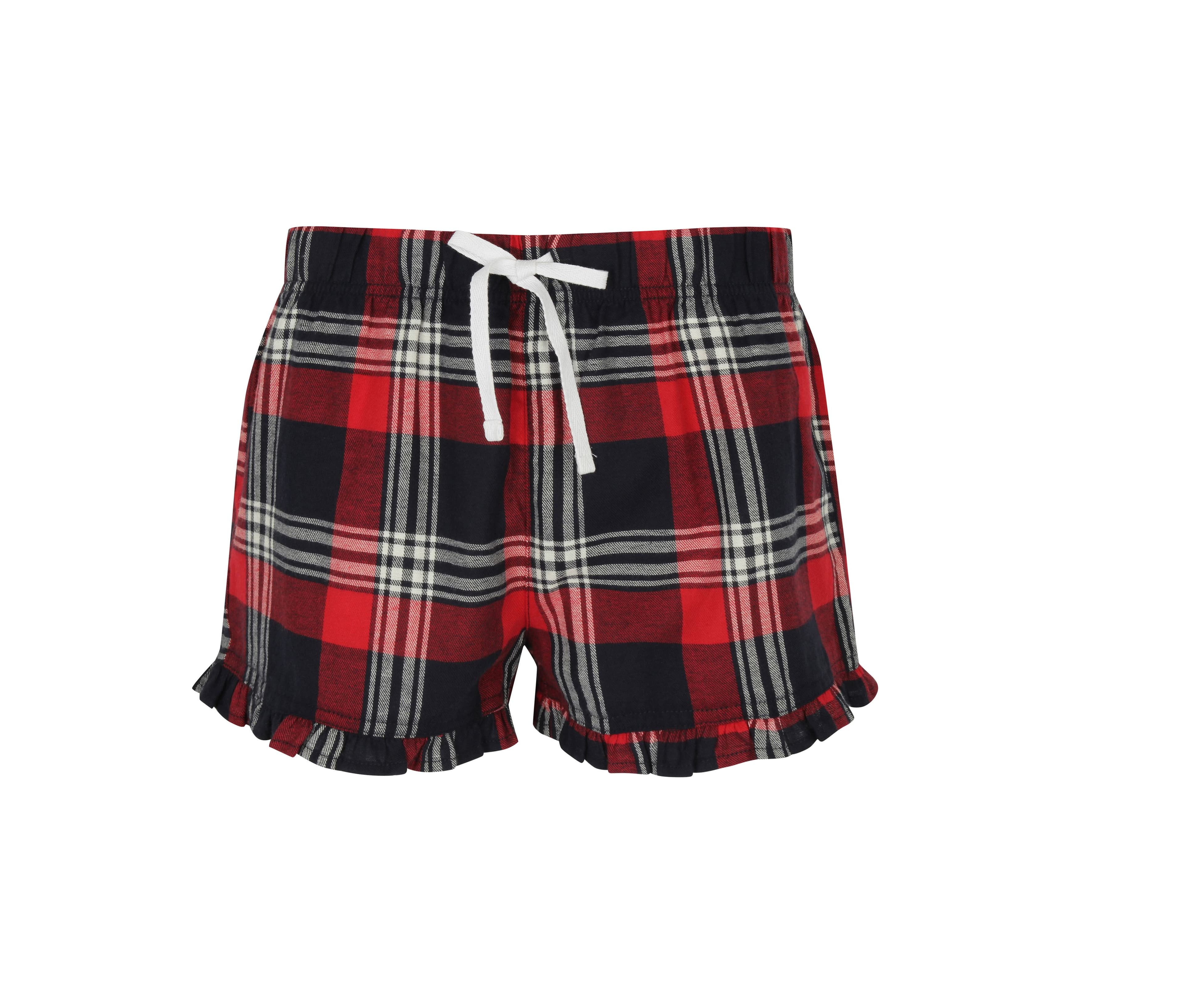 Short de pyjama femme RED/NAVY CHECK