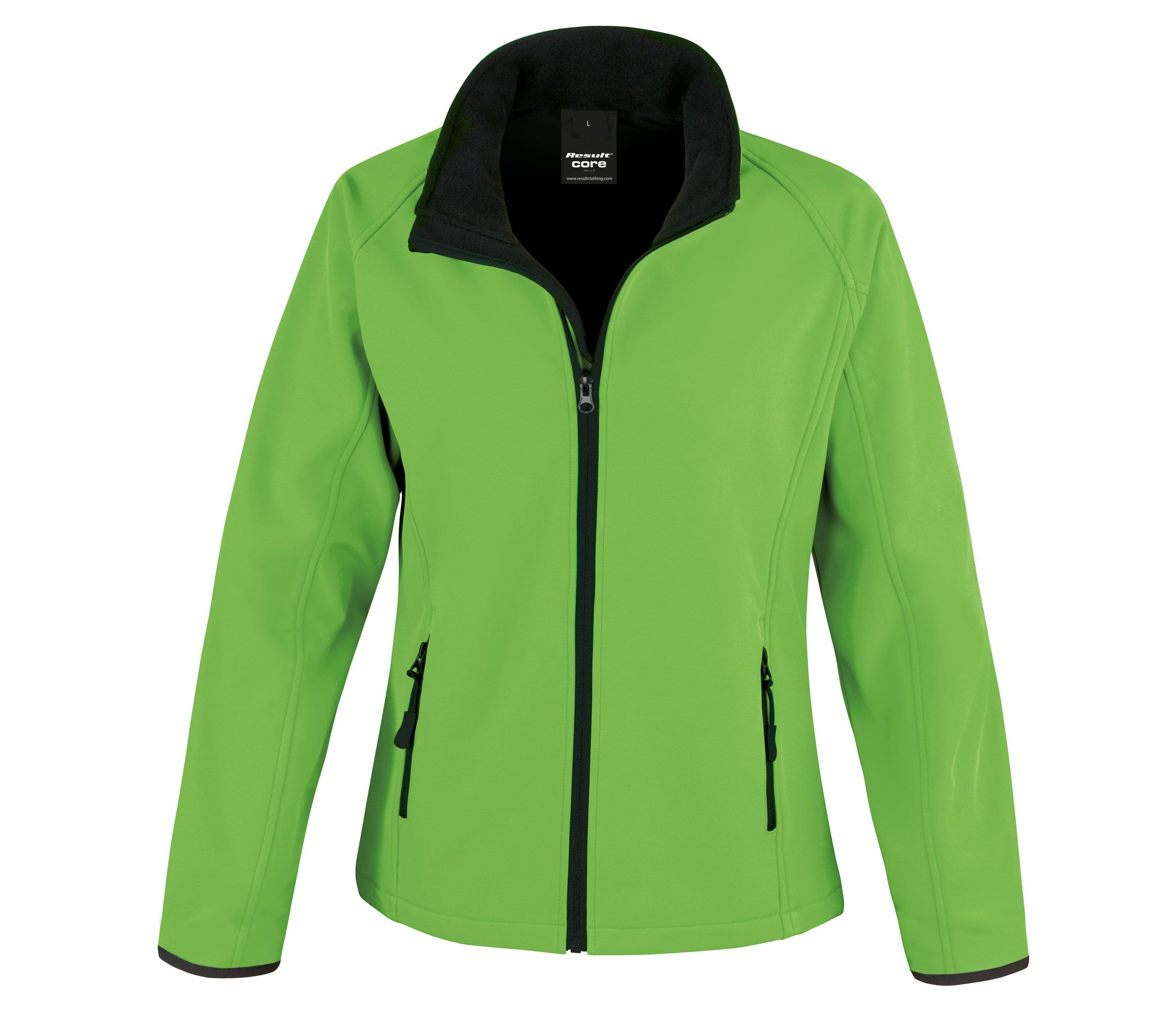 Veste Softshell imprimable femme VIVID GREEN/BLACK