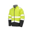 RESULT Veste Softshell de travail haute visibilité FLUORESCENT YELLOW/BLACK
