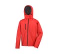 RESULT Veste Softshell homme à capuche RED/BLACK