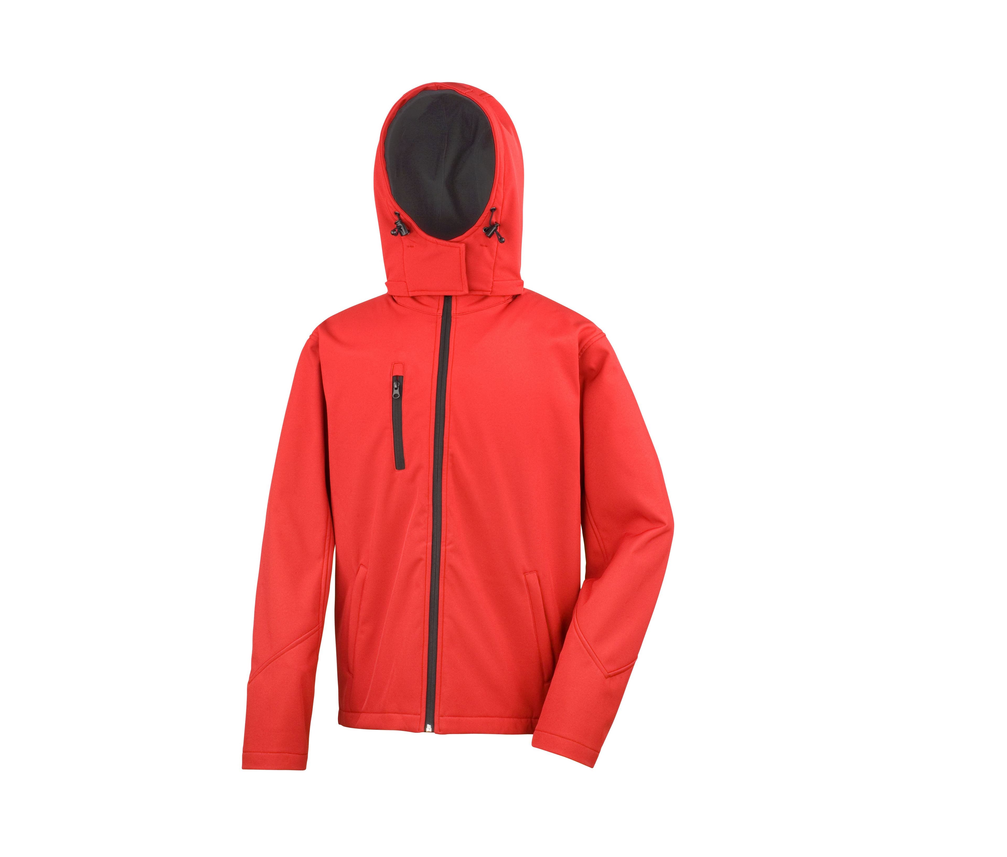 Veste Softshell homme à capuche RED/BLACK