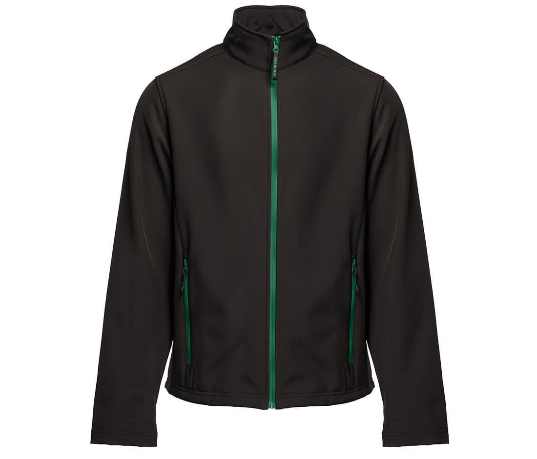 Softshell 2 couches homme BLACK/KELLY GREEN