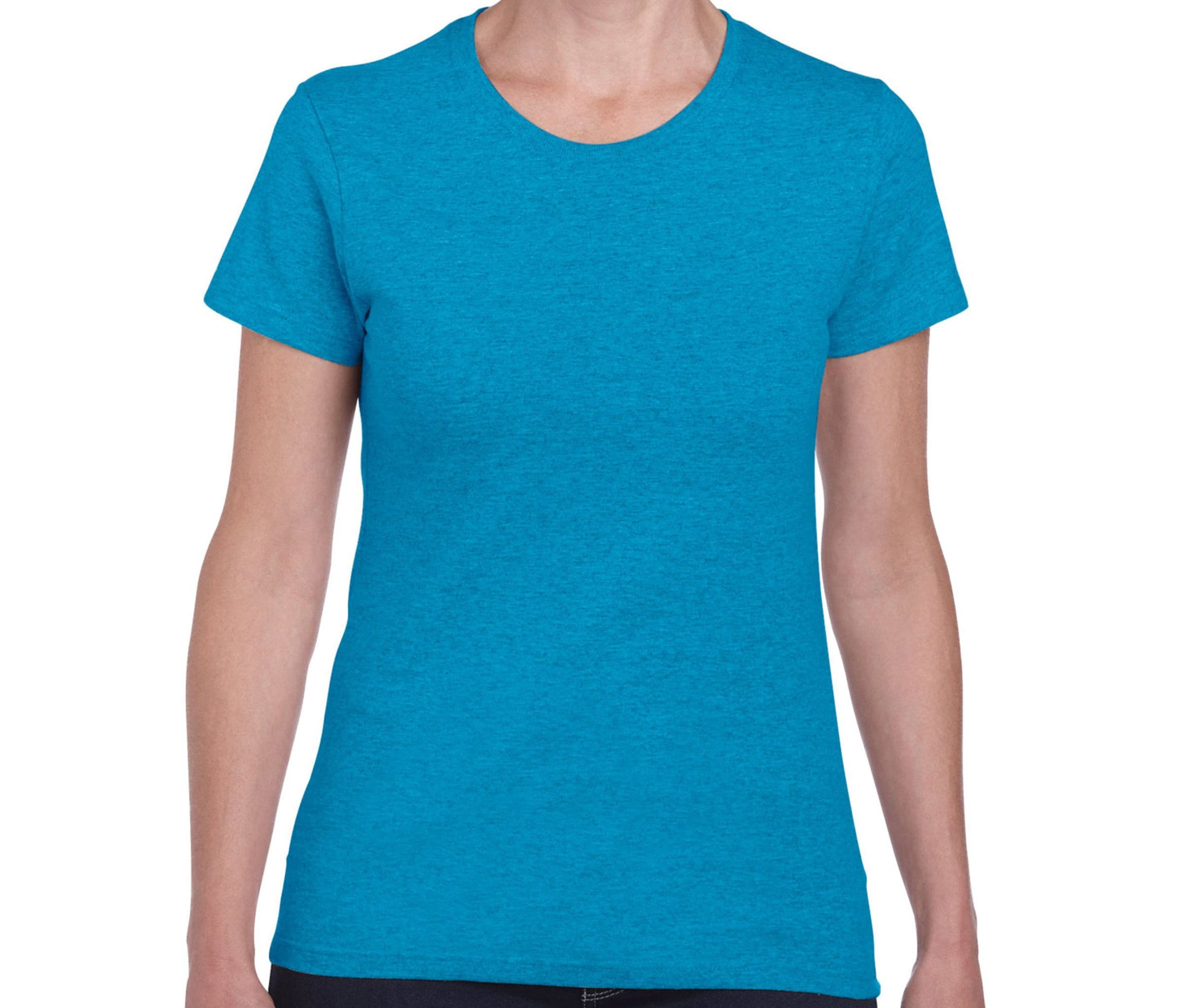 Tee-shirt col rond 180 femme HEATHER SAPPHIRE