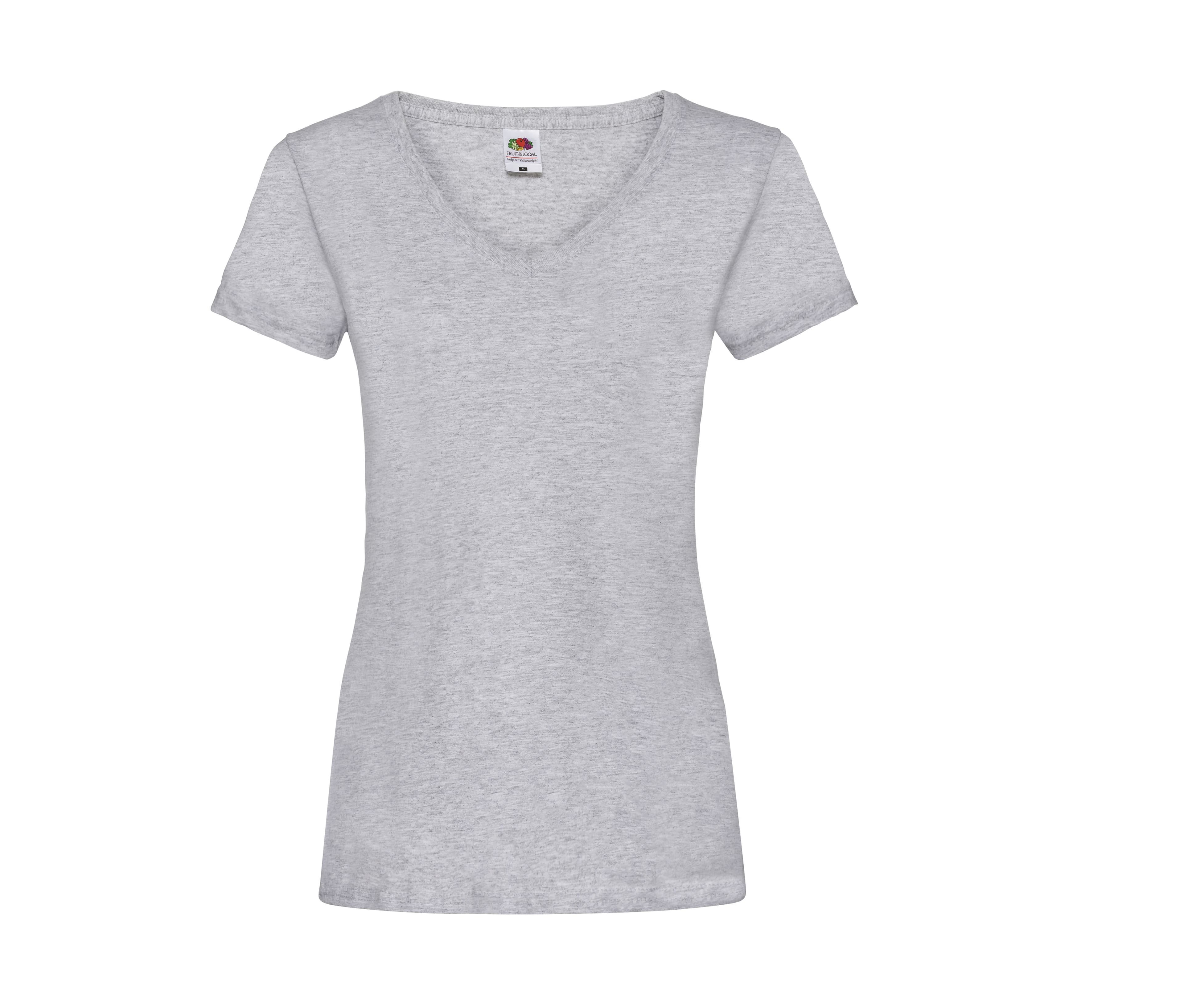Tee-shirt col V femme valueweight HEATHER GREY