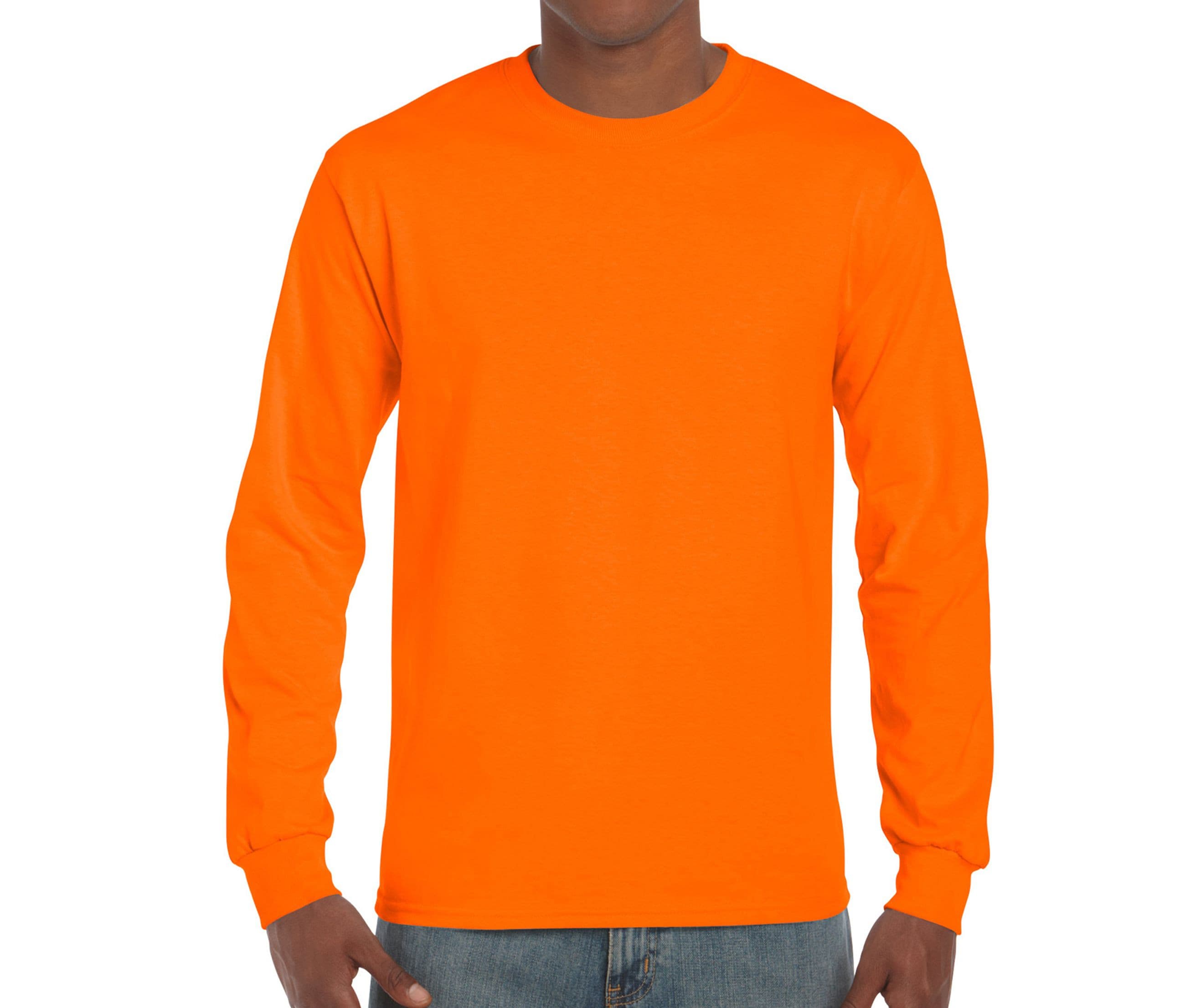 Tee-shirt manches longues 200 SAFETY ORANGE