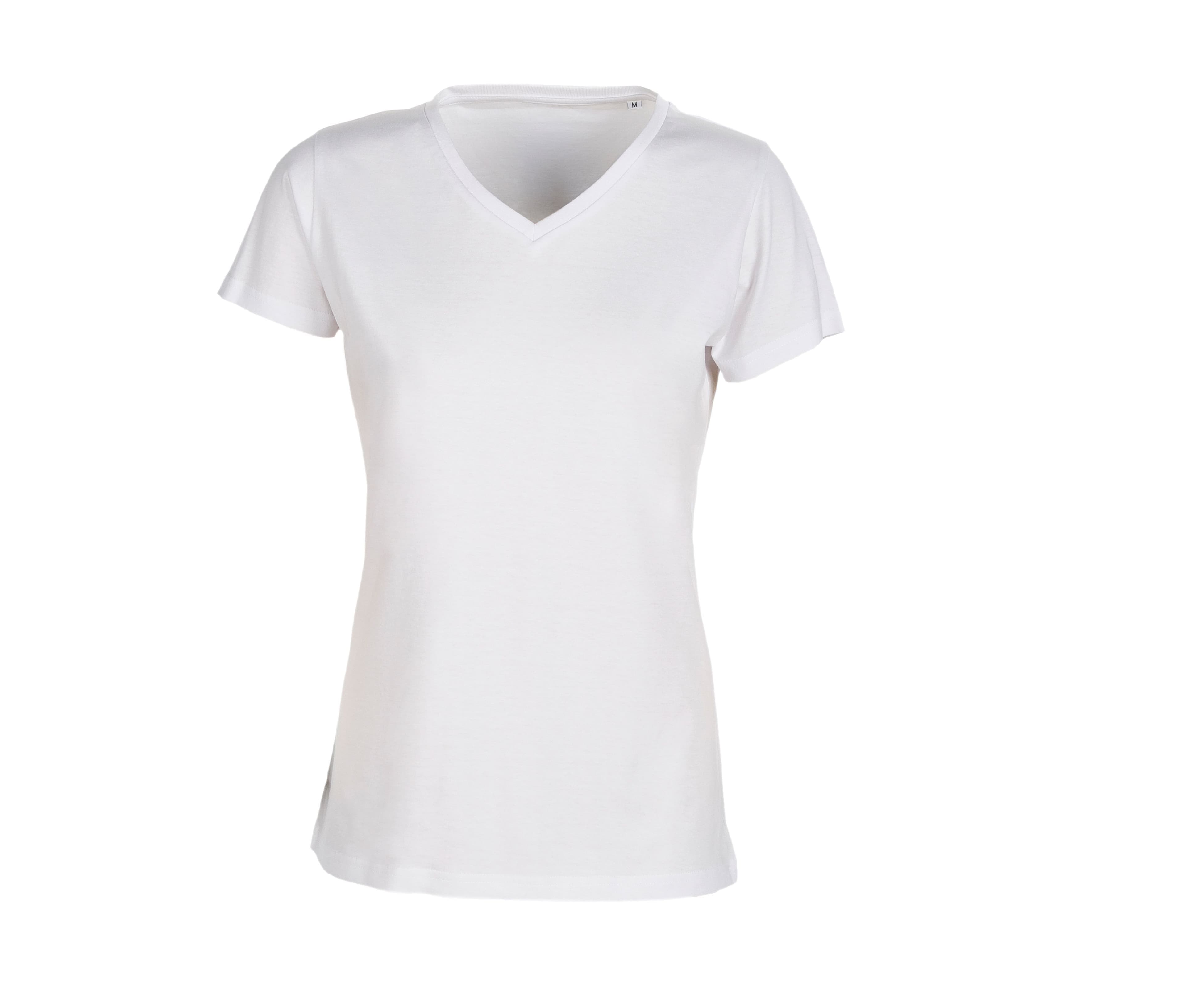 Tee-shirt femme premium col V WHITE