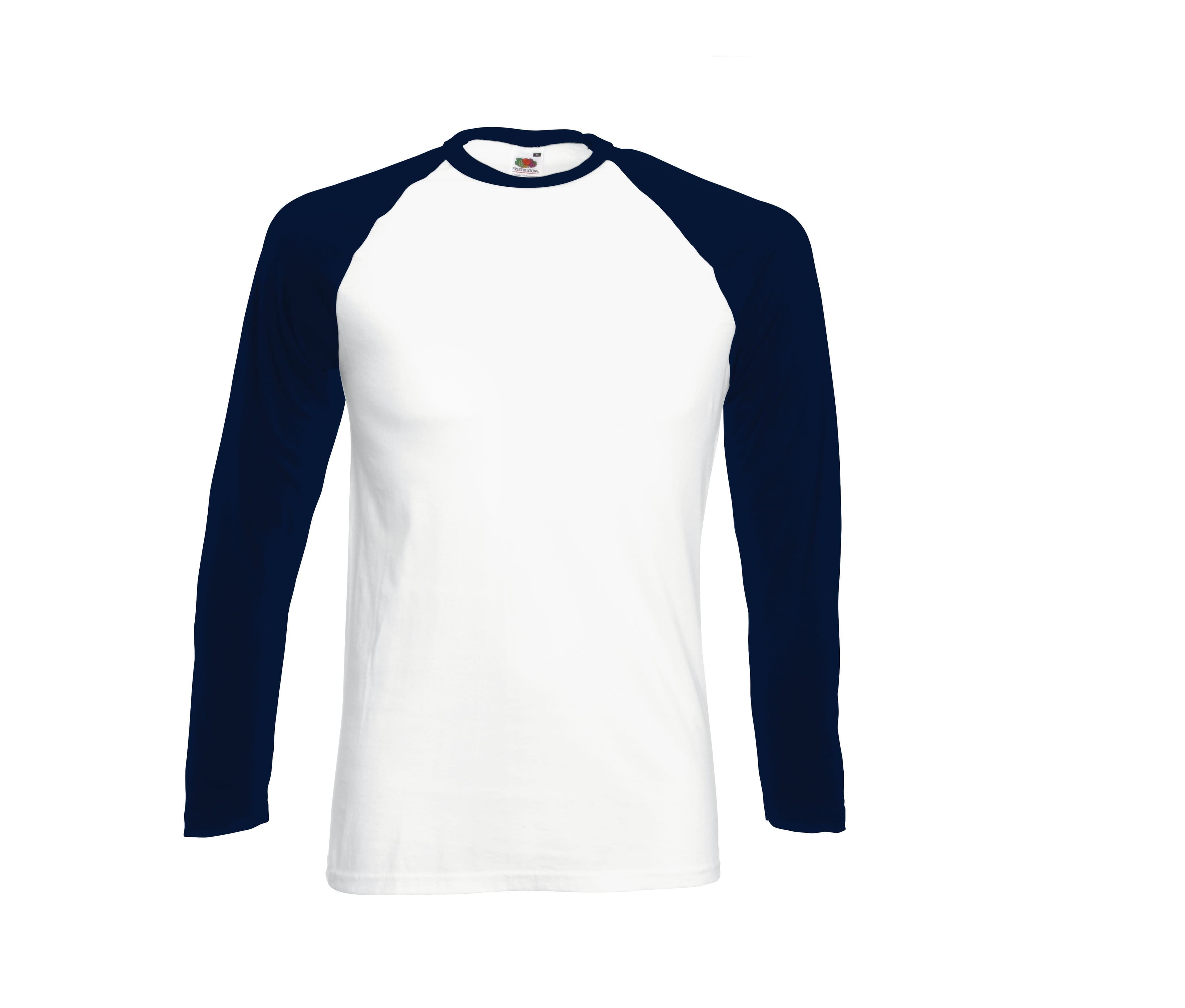 Tee-shirt baseball manches longues WHITE/DEEP NAVY