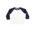 LARKWOOD Tee-shirt manches longues baseball WHITE/NAVY