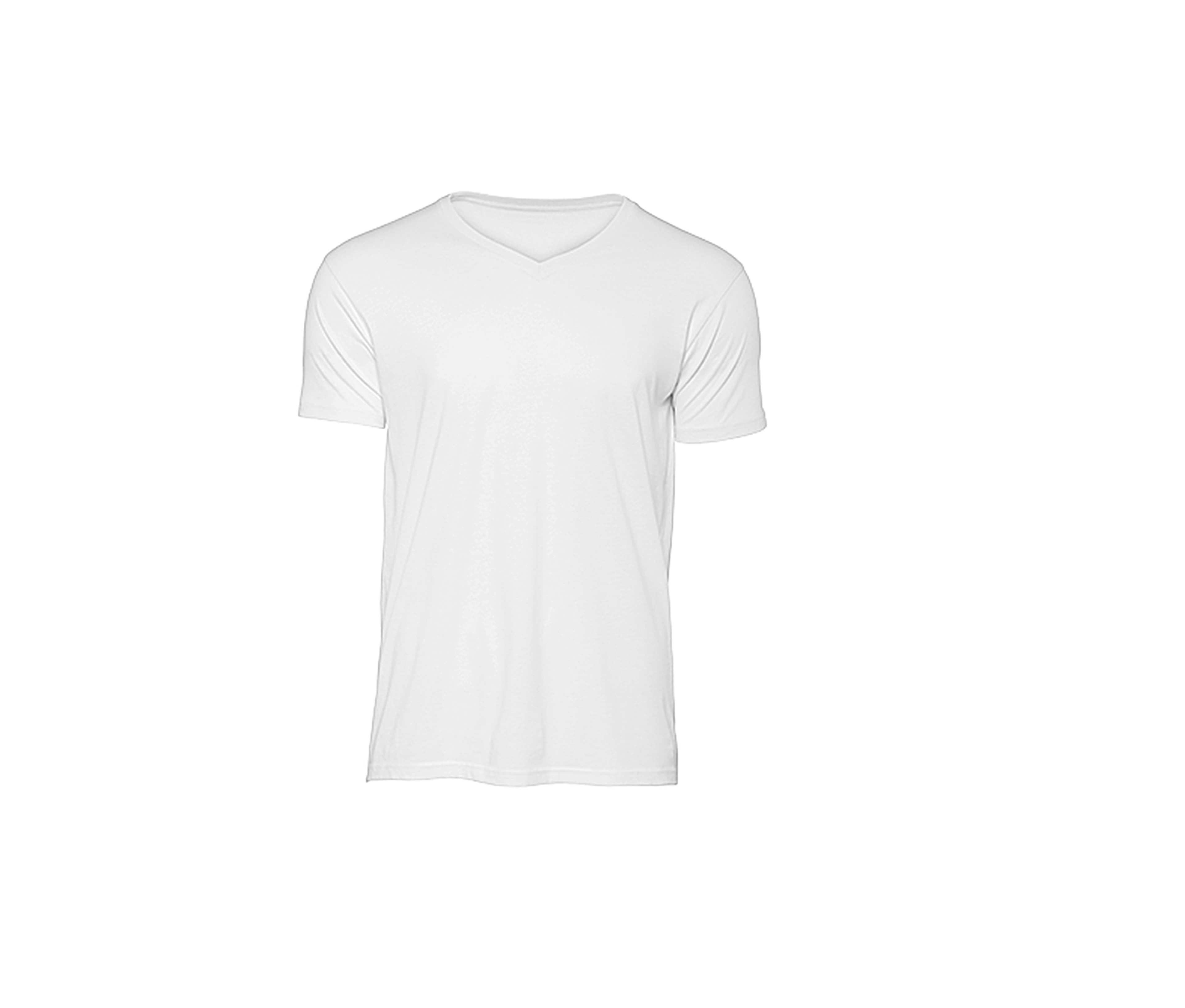 Tee-shirt homme col V en coton bio WHITE