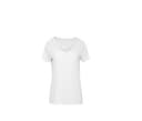 B&C Tee-shirt femme col V en coton bio WHITE