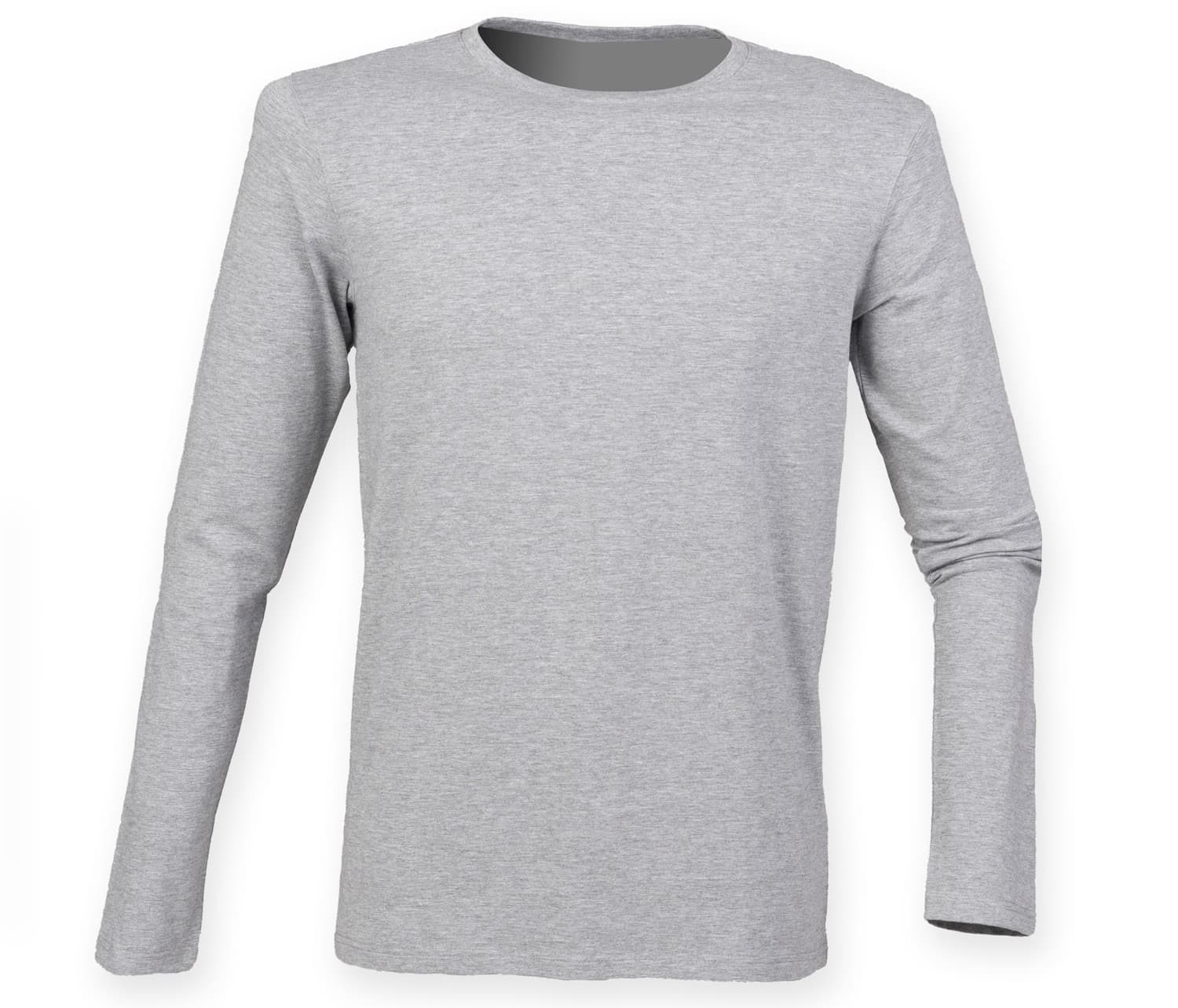 Tee-shirt stretch homme manches longues HEATHER GREY