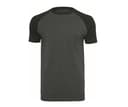 BUILD YOUR BRAND Tee-shirt baseball CHARCOAL/BLACK
