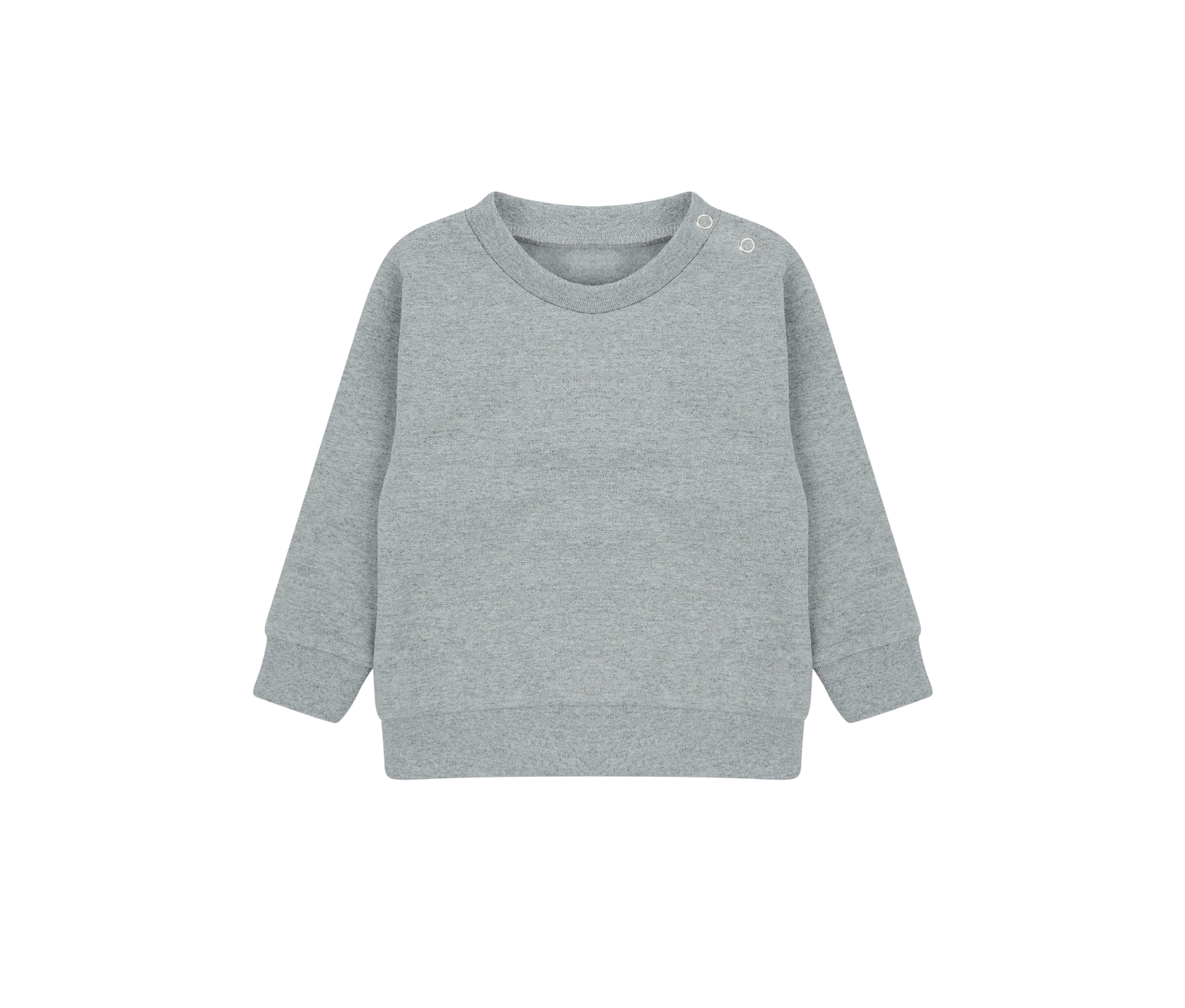 Sweatshirt en coton régénéré et en polyester recyclé HEATHER GREY