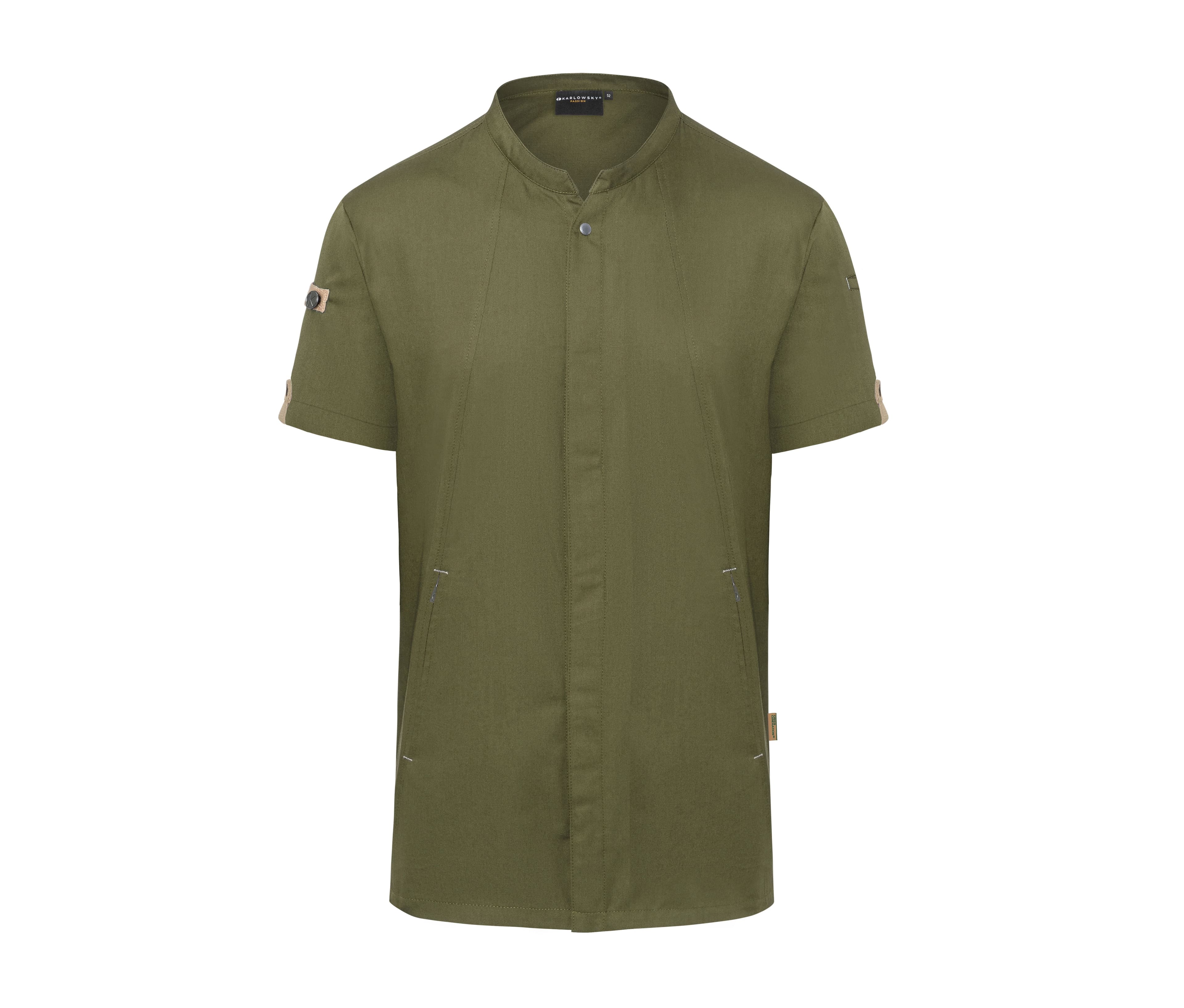 Veste de cuisiner manches courtes écoresponsable MOSS GREEN