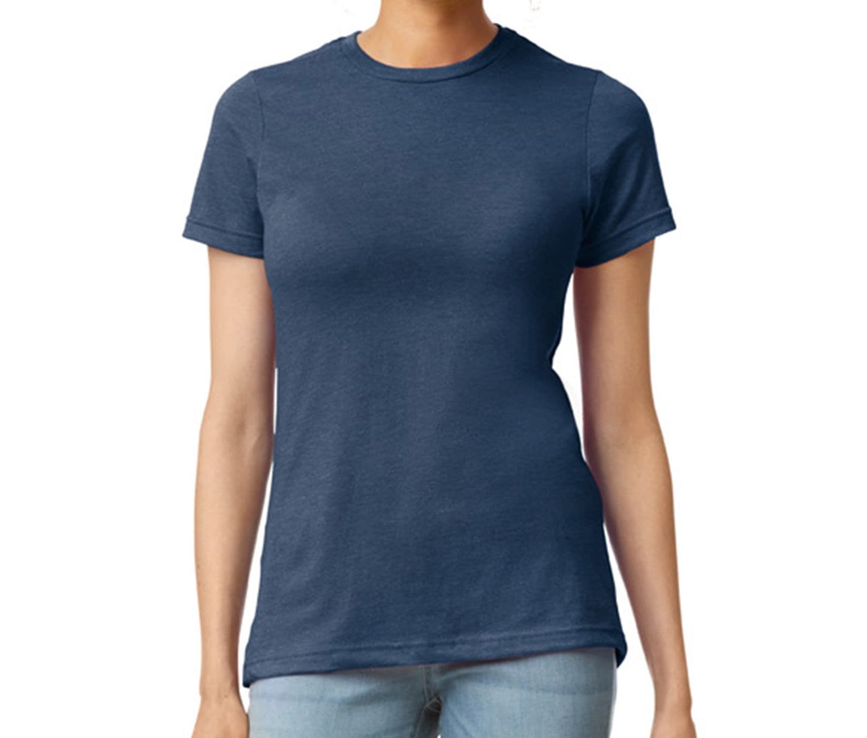 Tee-shirt femme en polycoton NAVY MIST