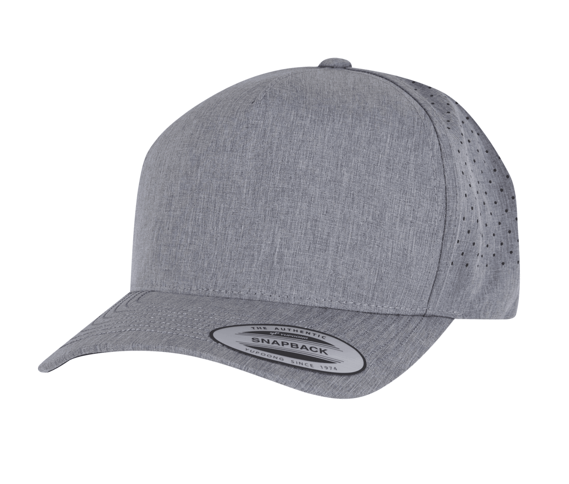Casquette sport 5 panneaux HEATHER GREY