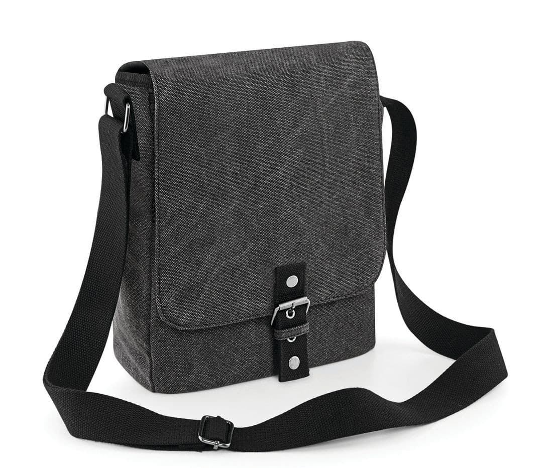 Sac Reporter iPad®/tablette Vintage en toile VINTAGE BLACK