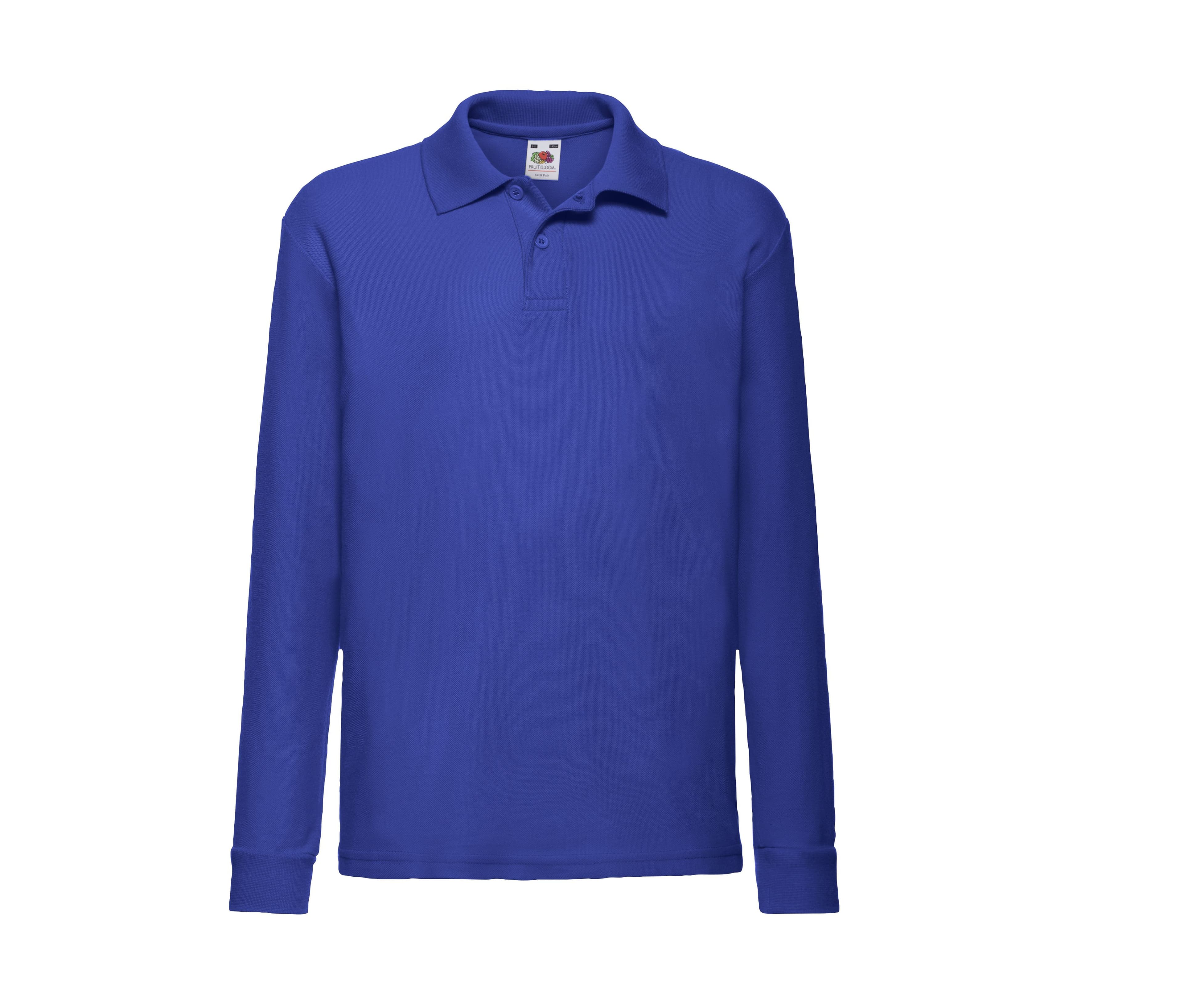 Polo enfant manches longues ROYAL BLUE