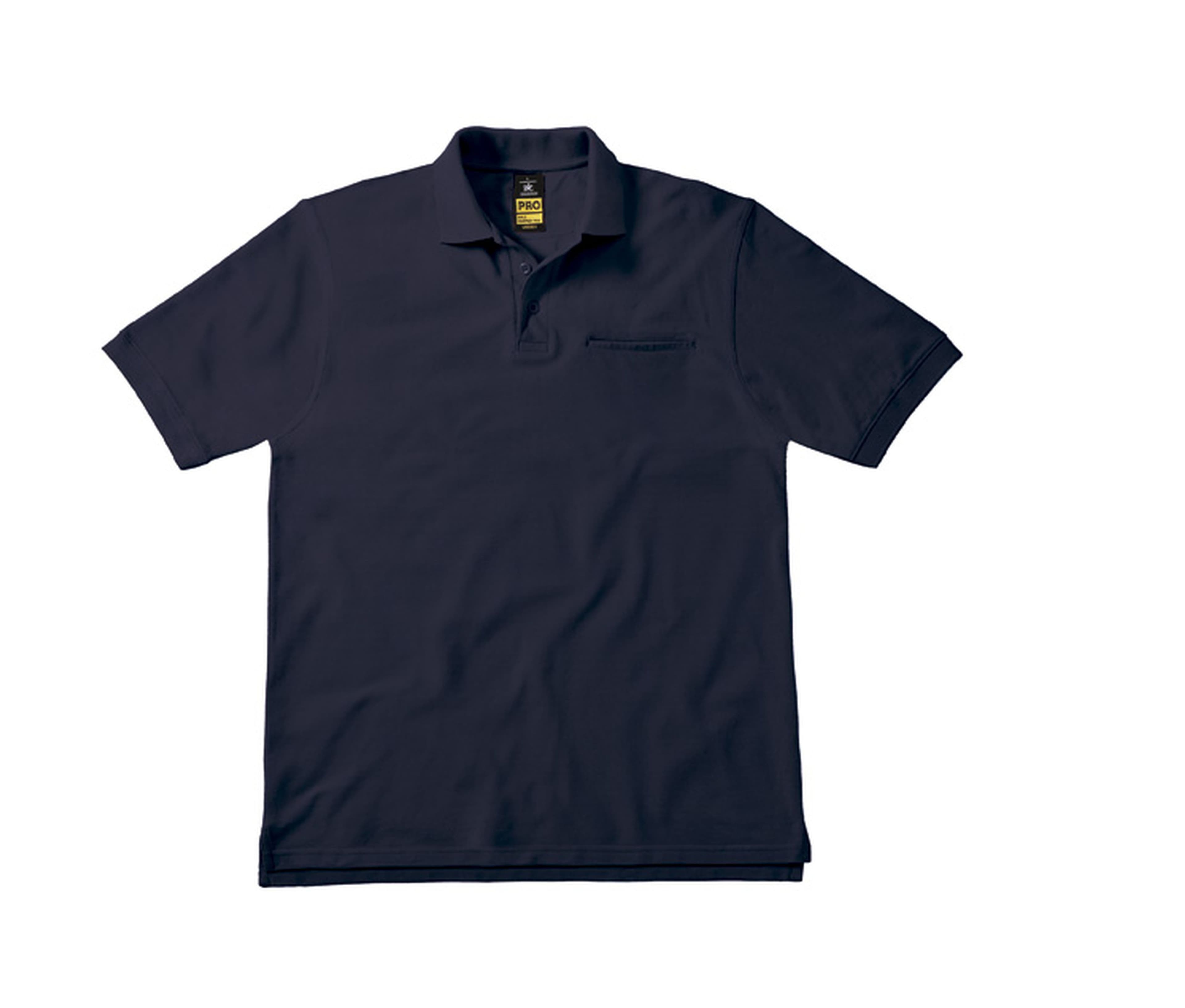 Polo 60° polycoton avec poche NAVY