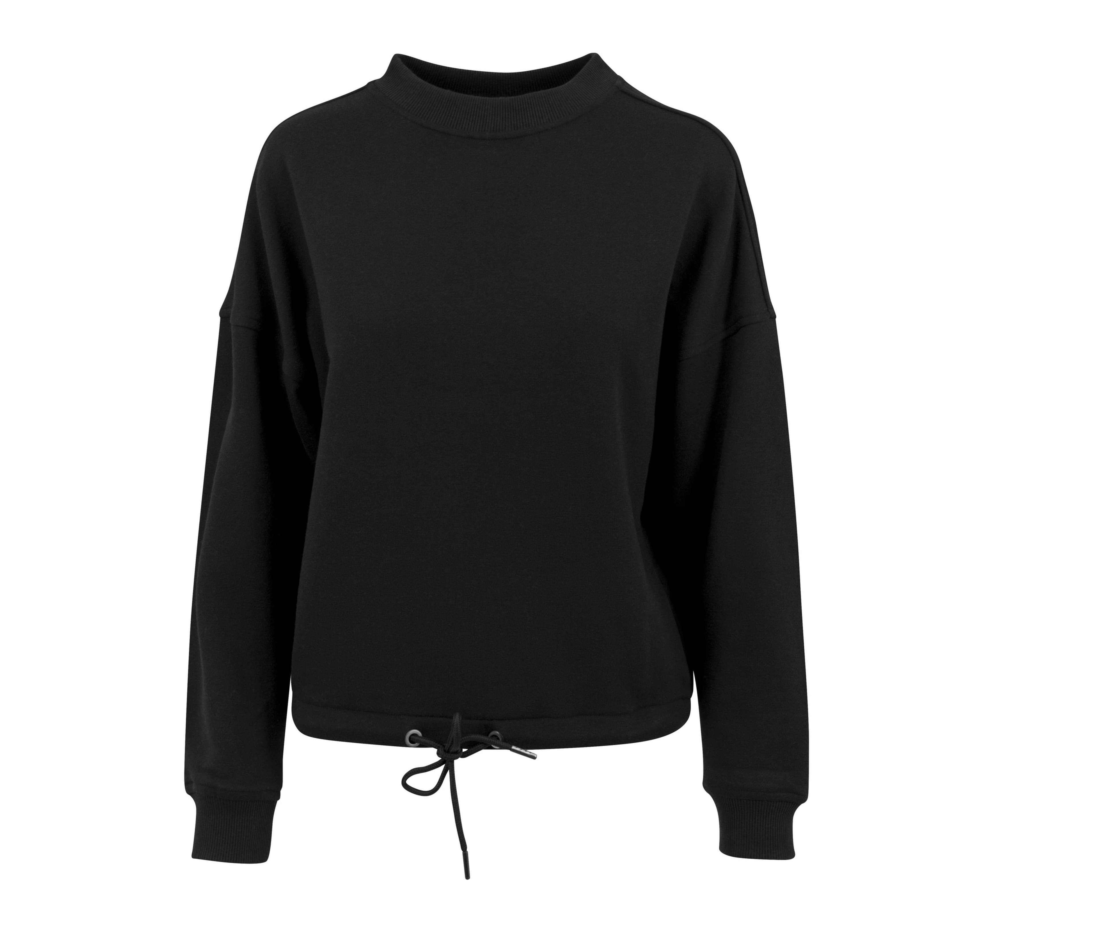 Sweat femme oversize col rond BLACK