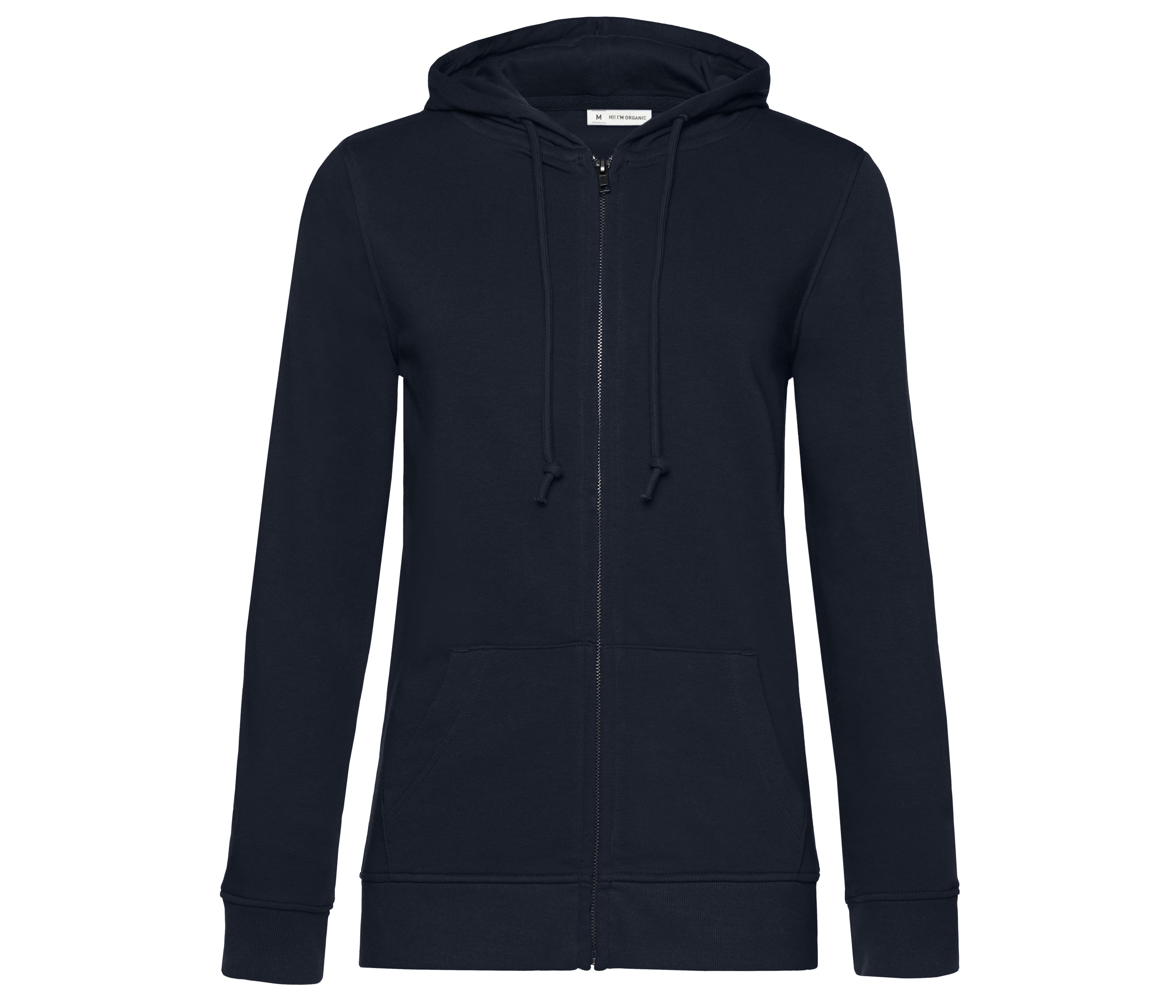 Sweat capuche zippé organique femme NAVY BLUE